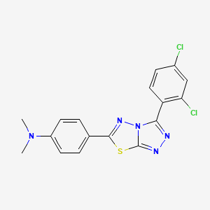 4-[3-(2,4-dichlorophenyl)-[1,2,4]triazolo[3,4-b][1,3,4]thiadiazol-6-yl]-N,N-dimethylaniline