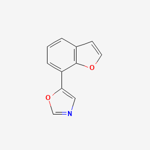 molecular formula C11H7NO2 B1415352 5-(1-苯并呋喃-7-基)-1,3-恶唑 CAS No. 2197053-73-7