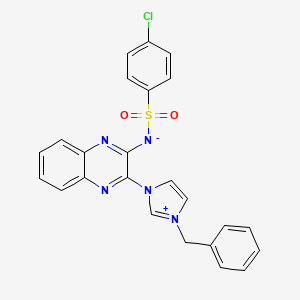 [3-(3-Benzylimidazol-3-ium-1-yl)quinoxalin-2-yl]-(4-chlorophenyl)sulfonylazanide