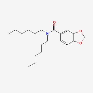 N,N-dihexyl-1,3-benzodioxole-5-carboxamide