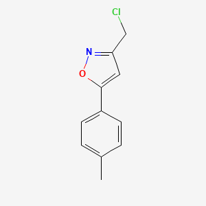 molecular formula C11H10ClNO B1415362 3-(Chloromethyl)-5-(4-methylphenyl)isoxazole CAS No. 927186-78-5