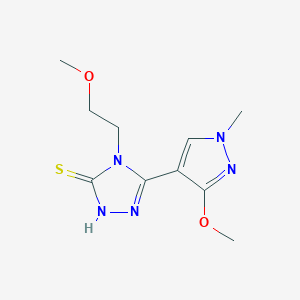4-(2-methoxyethyl)-5-(3-methoxy-1-methyl-1H-pyrazol-4-yl)-4H-1,2,4-triazole-3-thiol