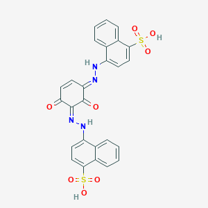 4-[(2E)-2-[(5Z)-4,6-dioxo-5-[(4-sulfonaphthalen-1-yl)hydrazinylidene]cyclohex-2-en-1-ylidene]hydrazinyl]naphthalene-1-sulfonic acid