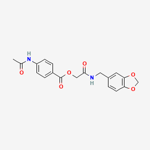 [2-(1,3-Benzodioxol-5-ylmethylamino)-2-oxoethyl] 4-acetamidobenzoate