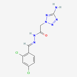 2-(5-amino-2H-tetrazol-2-yl)-N'-[(E)-(2,4-dichlorophenyl)methylidene]acetohydrazide