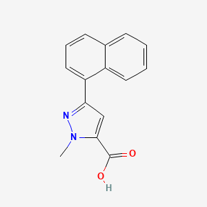 molecular formula C15H12N2O2 B1415372 1-methyl-3-(1-naphthyl)-1{H}-pyrazole-5-carboxylic acid CAS No. 1177347-48-6