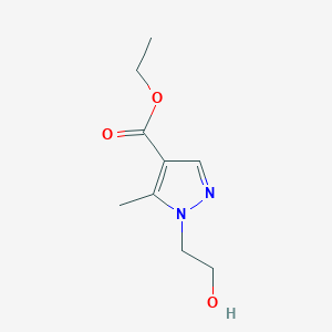 molecular formula C9H14N2O3 B1415373 ethyl 1-(2-hydroxyethyl)-5-methyl-1H-pyrazole-4-carboxylate CAS No. 1108725-12-7