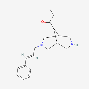 molecular formula C19H26N2O B14153730 3-Cinnamyl-9-propionyl-3,9-diazabicyclo(3.3.1)nonane CAS No. 63978-05-2