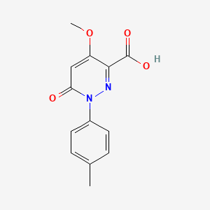 molecular formula C13H12N2O4 B1415380 4-Methoxy-1-(4-methylphenyl)-6-oxopyridazine-3-carboxylic acid CAS No. 1105193-21-2