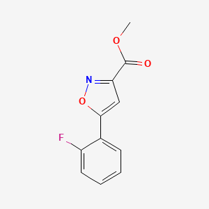 molecular formula C11H8FNO3 B1415384 5-(2-氟苯基)异恶唑-3-甲酸甲酯 CAS No. 668970-74-9