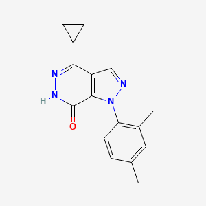 molecular formula C16H16N4O B1415386 4-环丙基-1-(2,4-二甲基苯基)-1,6-二氢-7H-吡唑并[3,4-d]吡啶-7-酮 CAS No. 1105197-25-8