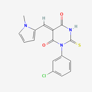 (5Z)-1-(3-chlorophenyl)-5-[(1-methyl-1H-pyrrol-2-yl)methylidene]-2-sulfanylpyrimidine-4,6(1H,5H)-dione