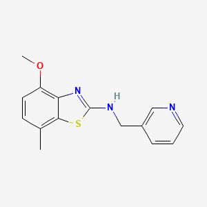 molecular formula C15H15N3OS B1415387 4-methoxy-7-methyl-N-(pyridin-3-ylmethyl)-1,3-benzothiazol-2-amine CAS No. 1105192-38-8