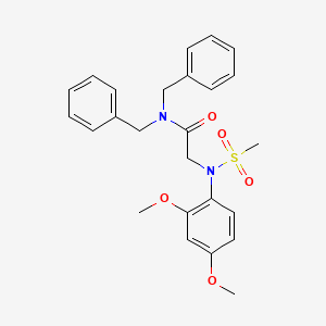 molecular formula C25H28N2O5S B14153946 2-[(2,4-Dimethoxyphenyl)(methylsulfonyl)amino]-N,N-bis(phenylmethyl)acetamide CAS No. 491843-50-6