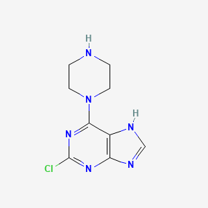 molecular formula C9H11ClN6 B1415397 2-chloro-6-piperazin-1-yl-9H-purine CAS No. 1105192-82-2