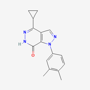 molecular formula C16H16N4O B1415399 4-cyclopropyl-1-(3,4-dimethylphenyl)-1,6-dihydro-7H-pyrazolo[3,4-d]pyridazin-7-one CAS No. 1105197-29-2