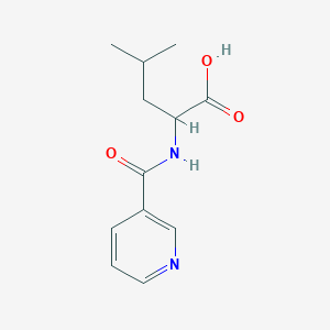 4-Methyl-2-(pyridine-3-carbonylamino)pentanoic acid