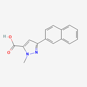 molecular formula C15H12N2O2 B1415402 1-methyl-3-(2-naphthyl)-1{H}-pyrazole-5-carboxylic acid CAS No. 1177331-73-5