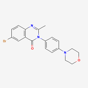 4(3H)-Quinazolinone, 6-bromo-2-methyl-3-[4-(4-morpholinyl)phenyl]-