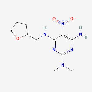 2-N,2-N-dimethyl-5-nitro-4-N-(oxolan-2-ylmethyl)pyrimidine-2,4,6-triamine