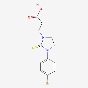 3-[3-(4-Bromophenyl)-2-thioxoimidazolidin-1-yl]propanoic acid