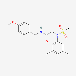 molecular formula C19H24N2O4S B14154098 2-[(3,5-Dimethylphenyl)(methylsulfonyl)amino]-N-[(4-methoxyphenyl)methyl]acetamide CAS No. 591744-32-0