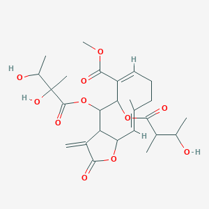 molecular formula C26H36O11 B14154106 Tetraludin B CAS No. 73522-61-9