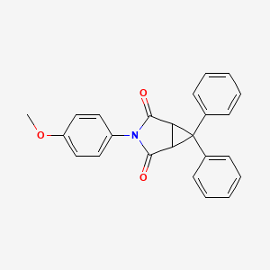 molecular formula C24H19NO3 B14154107 3-(4-Methoxyphenyl)-6,6-diphenyl-3-azabicyclo[3.1.0]hexane-2,4-dione CAS No. 799839-28-4