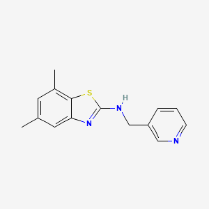 molecular formula C15H15N3S B1415411 5,7-dimethyl-N-(pyridin-3-ylmethyl)-1,3-benzothiazol-2-amine CAS No. 1105192-26-4