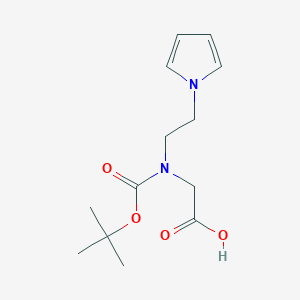 molecular formula C13H20N2O4 B1415412 ((Tert-butoxycarbonyl)[2-(1H-pyrrol-1-YL)ethyl]amino)acetic acid CAS No. 1105193-02-9