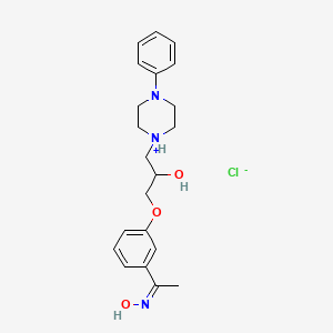 Acetophenone, 3'-((2-hydroxy-3-(4-phenylpiperazinyl))propoxy)-, hydrochloride, oxime