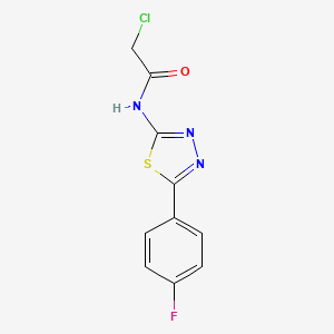 2-chloro-N-[5-(4-fluorophenyl)-1,3,4-thiadiazol-2-yl]acetamide