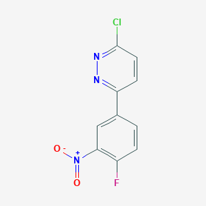 molecular formula C10H5ClFN3O2 B1415419 3-Chloro-6-(4-fluoro-3-nitrophenyl)pyridazine CAS No. 1105194-86-2