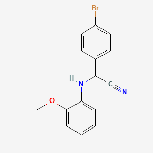 2-(4-Bromophenyl)-2-(2-methoxyanilino)acetonitrile