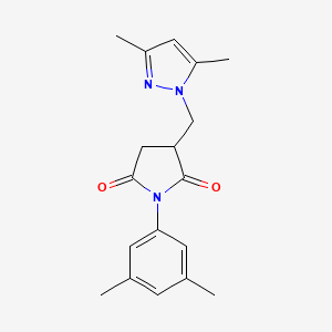 1-(3,5-Dimethylphenyl)-3-[(3,5-dimethylpyrazol-1-yl)methyl]pyrrolidine-2,5-dione