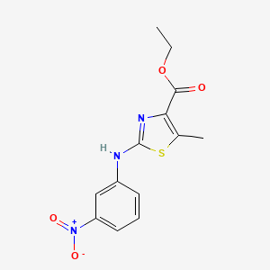 molecular formula C13H13N3O4S B1415425 5-甲基-2-(3-硝基苯基氨基)-噻唑-4-羧酸乙酯 CAS No. 2197055-46-0