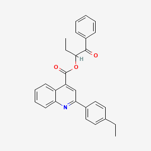 1-Oxo-1-phenylbutan-2-yl 2-(4-ethylphenyl)quinoline-4-carboxylate