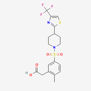 2-[2-Methyl-5-[[4-[4-(trifluoromethyl)-2-thiazolyl]-1-piperidinyl]sulfonyl]phenyl]acetic acid