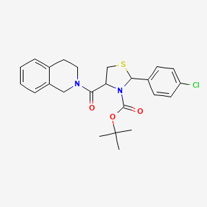 tert-butyl 2-(4-chlorophenyl)-4-(3,4-dihydroisoquinolin-2(1H)-ylcarbonyl)-1,3-thiazolidine-3-carboxylate