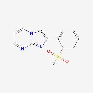 Imidazo(1,2-a)pyrimidine, 2-((o-methylsulfonyl)phenyl)-