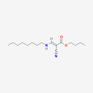 2-Propenoic acid, 2-cyano-3-(octylamino)-, butyl ester