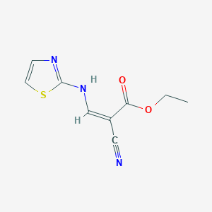 ethyl (2Z)-2-cyano-3-(1,3-thiazol-2-ylamino)prop-2-enoate