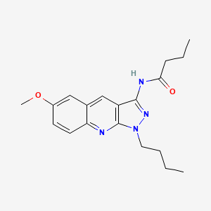 N-(1-butyl-6-methoxypyrazolo[3,4-b]quinolin-3-yl)butanamide