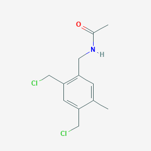 N-[[2,4-bis(chloromethyl)-5-methylphenyl]methyl]acetamide