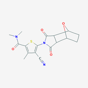 4-cyano-5-(1,3-dioxooctahydro-2H-4,7-epoxyisoindol-2-yl)-N,N,3-trimethylthiophene-2-carboxamide