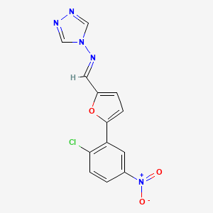 N-{(E)-[5-(2-chloro-5-nitrophenyl)furan-2-yl]methylidene}-4H-1,2,4-triazol-4-amine