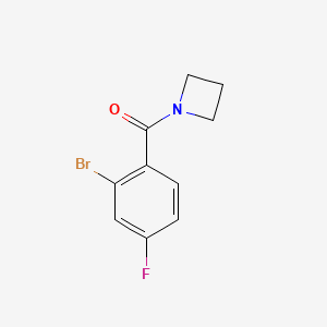 molecular formula C10H9BrFNO B1415452 1-(2-溴-4-氟苯甲酰)氮杂环丁烷 CAS No. 1857447-37-0