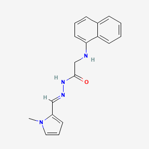 N'-[(E)-(1-methyl-1H-pyrrol-2-yl)methylidene]-2-(naphthalen-1-ylamino)acetohydrazide (non-preferred name)