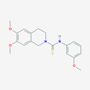 molecular formula C19H22N2O3S B14154542 6,7-dimethoxy-N-(3-methoxyphenyl)-3,4-dihydro-1H-isoquinoline-2-carbothioamide CAS No. 883952-57-6