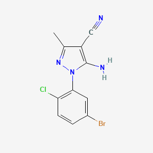 5-Amino-1-(5-bromo-2-chlorophenyl)-3-methyl-1H-pyrazole-4-carbonitrile